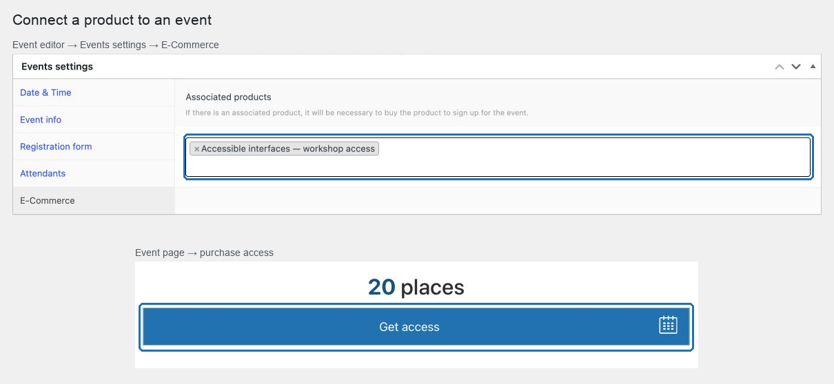 Selling event access with WooCommerce