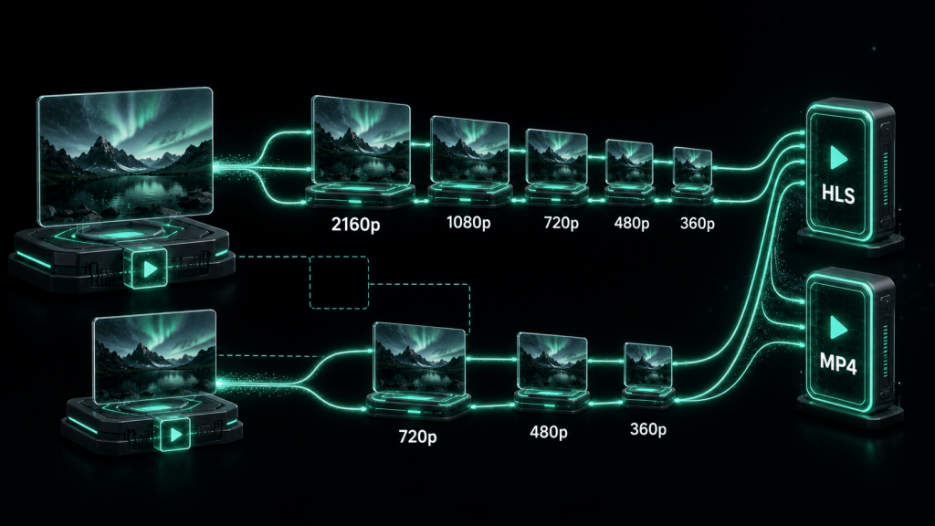 Pomatio Video Hosting - Adaptive encoding ladder
